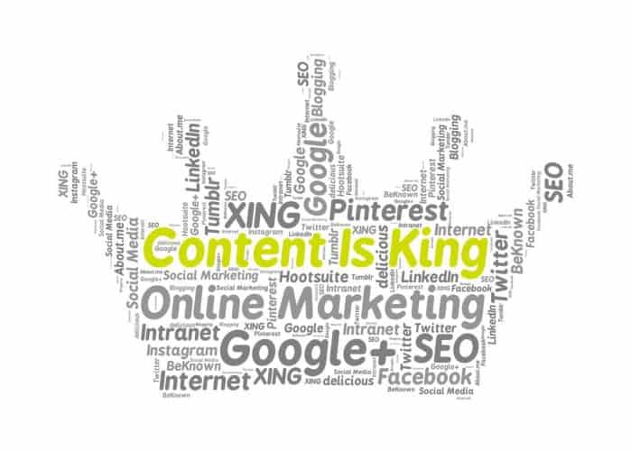 content is king, online marketing, google