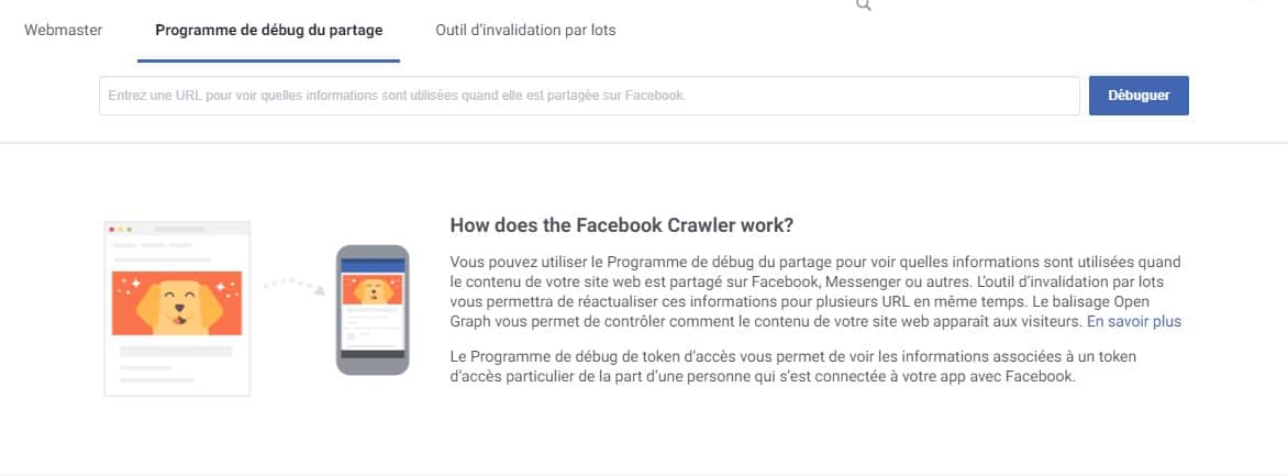 facebook debug debogueur open graph