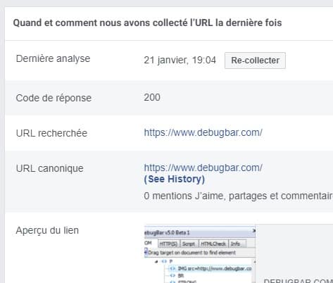 facebook debugger open graph data collection