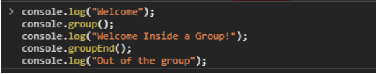 console group function