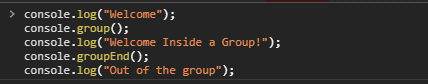 console log example