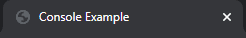 console log example 2