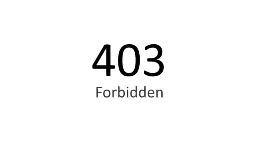 pourquoi erreur 403 forbidden