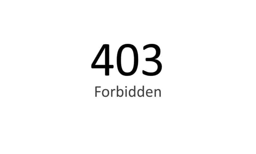 403 error forbidden