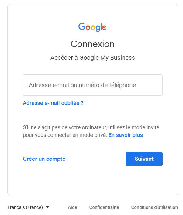 inscription google my business