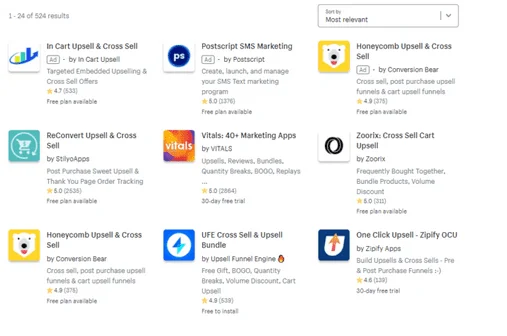 shopify app store