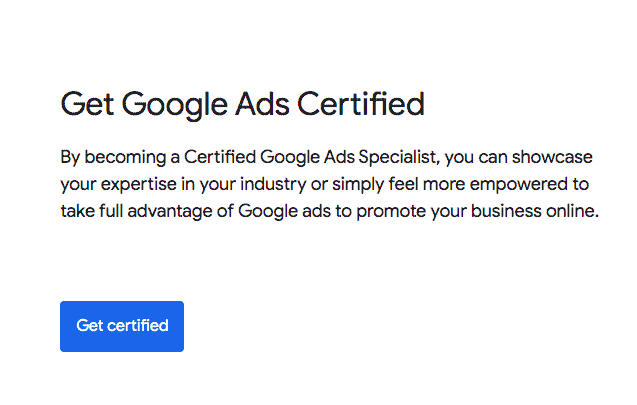 google ads certified