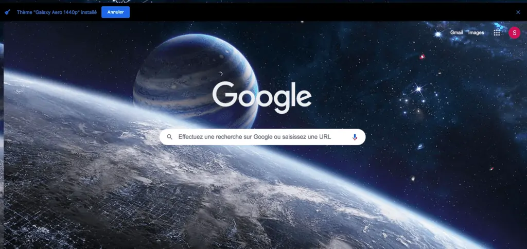 chrome personnalisé screenshot