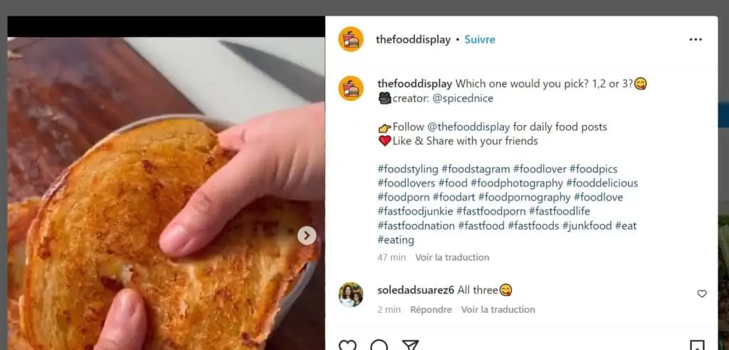 instagram food hashtag food display