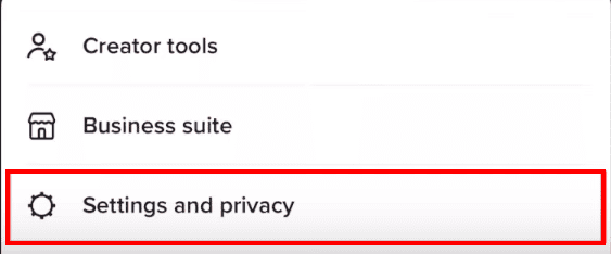 settings and privacy