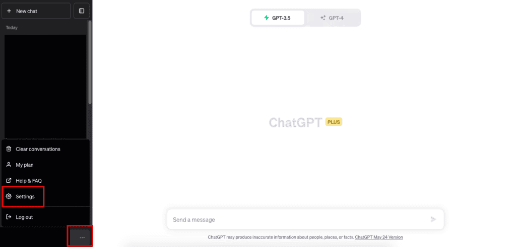 settings chatgpt