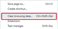 clear browsing data chrome