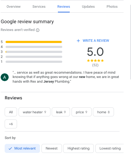 reviews plumber