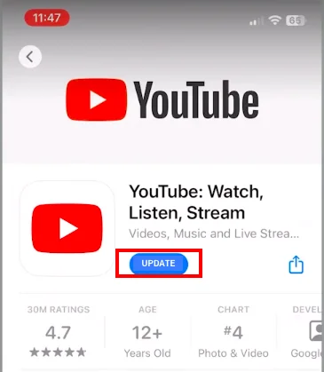 update youtube