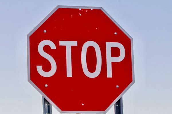 red stop sign