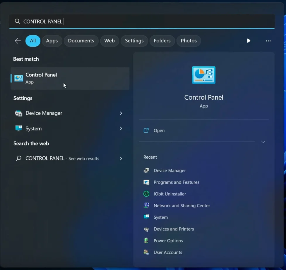 3.panneau de configuration ouverture discord